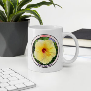 State Flower Yellow Hibiscus 11 oz Coffee Mug Front Side